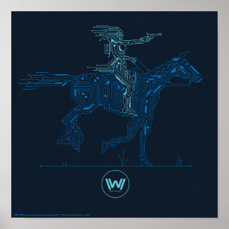Affiche Westworld | Dolores Riding Horse Circuit Graphique