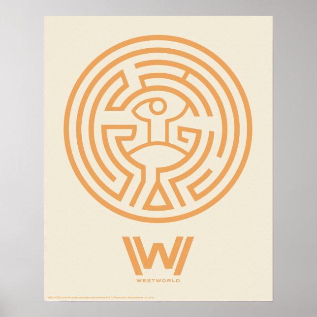 Affiche Westworld | Le symbole Maze (Devant)