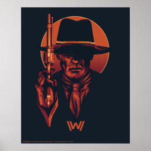 Affiche Westworld Man in Black With Revolver