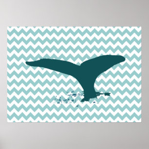 Affiche whale print wall decor