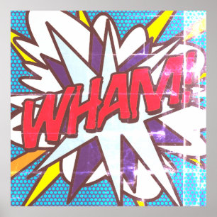 Affiche WHAM Amusement Bande Dessinée Rétro Pop Art