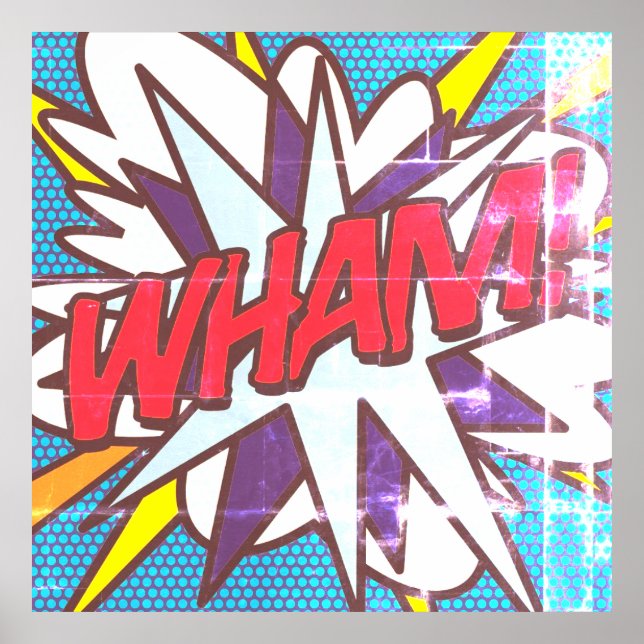 Affiche WHAM Amusement Bande Dessinée Rétro Pop Art (Devant)