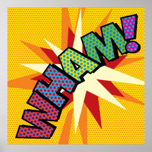 Affiche WHAM Bande dessinée rétro amusante Pop Art