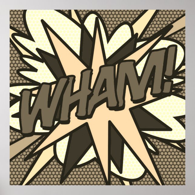 Affiche WHAM Bande dessinée rétro Fun Pop Art (Devant)