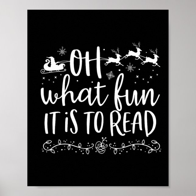 Affiche What Fun It Is To Read Librarian Christmas Book (Devant)