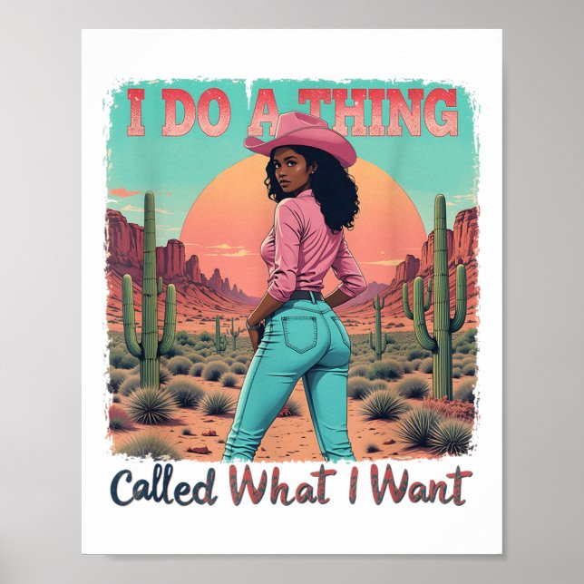 Affiche What I Want I Do A Thing Called Retro Cowgirl West (Devant)