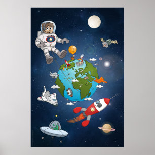 Affiche What'happening around planet earth