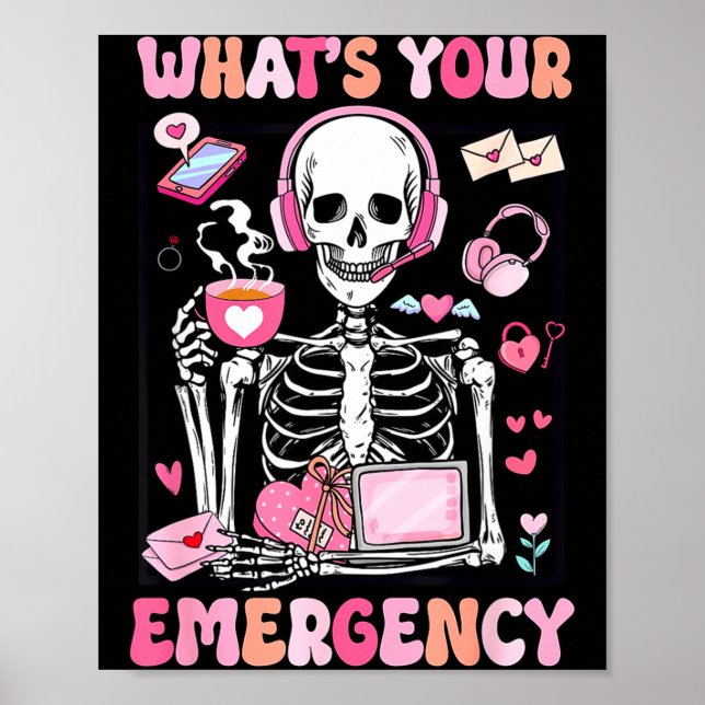 Affiche What's Your Emergency Valentines Day 911 Dispatche (Devant)