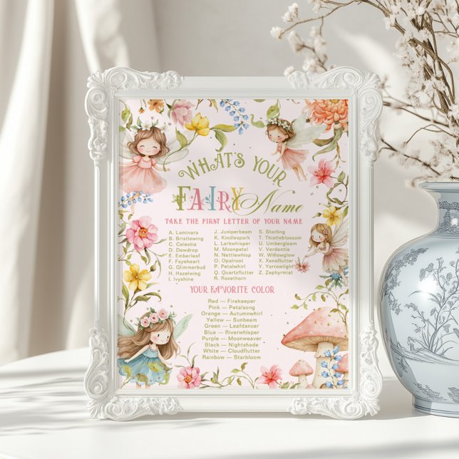 Affiche Whats your fairy name Fairy Bright Birthday (Créateur téléchargé)