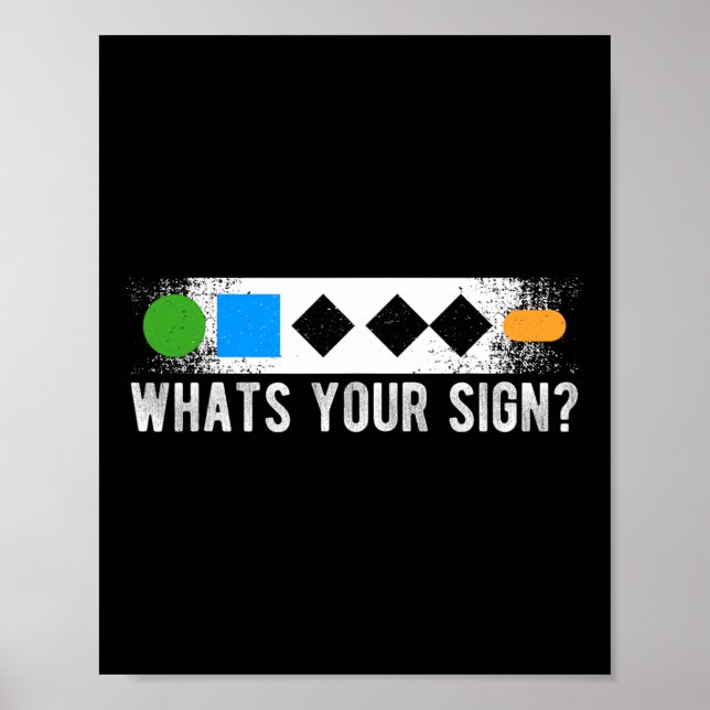 Affiche Whats Your Sign Sliding Sport Snowboard (Devant)