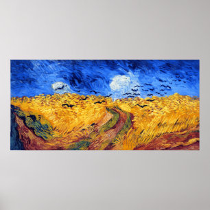 Affiche Wheatfield avec des corneilles, Van Gogh
