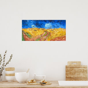 Affiche Wheatfield with Crows (1890) Van Gogh Landscape