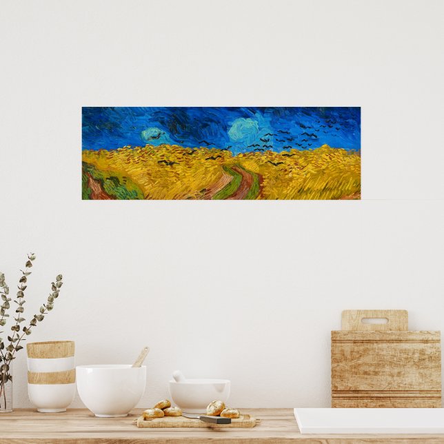 Affiche Wheatfield with Crows by Vincent van Gogh (Cuisine)