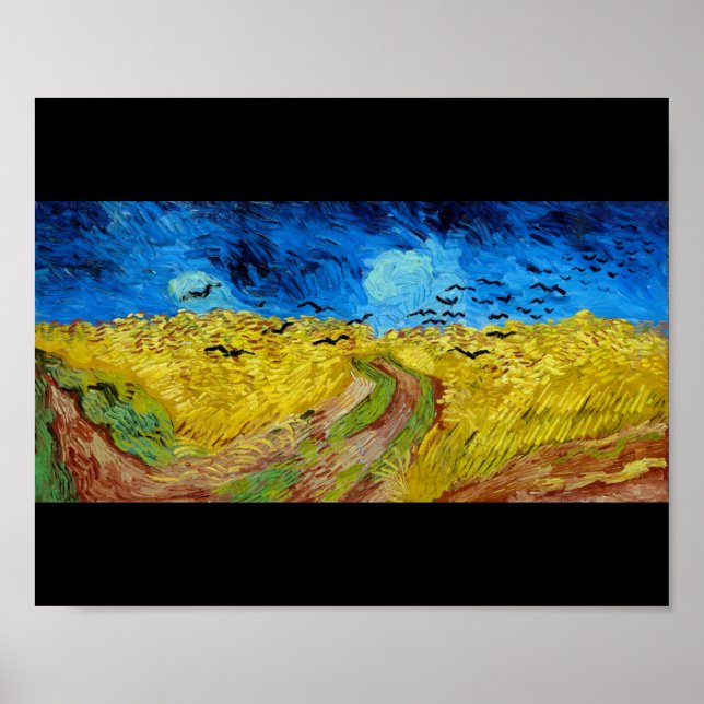 Affiche Wheatfield with Crows, Van Gogh (Devant)