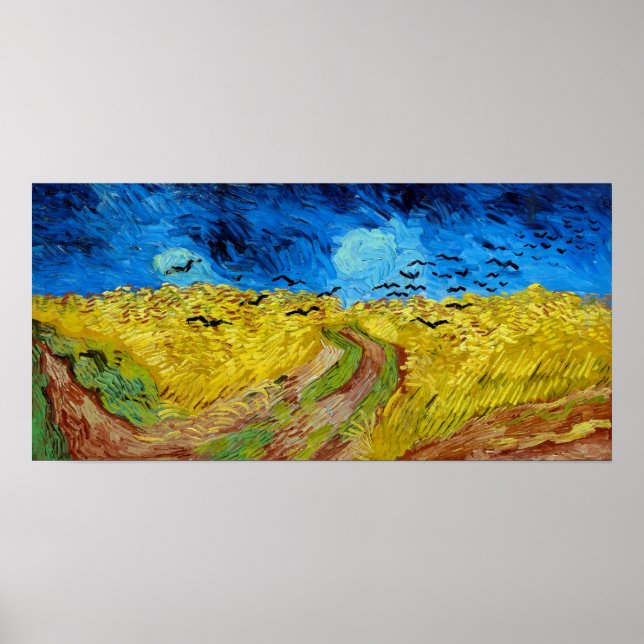 Affiche Wheatfield with Crows, Van Gogh (Devant)