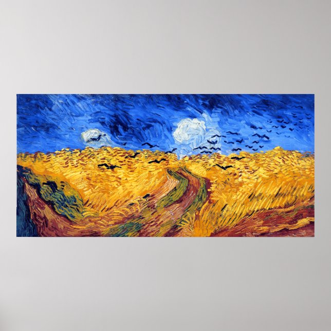 Affiche Wheatfield with Crows, Van Gogh (Devant)