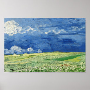 Affiche Wheatfields Under Thunderclouds - Van Gough