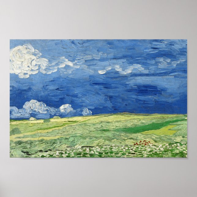 Affiche Wheatfields Under Thunderclouds - Van Gough  (Devant)