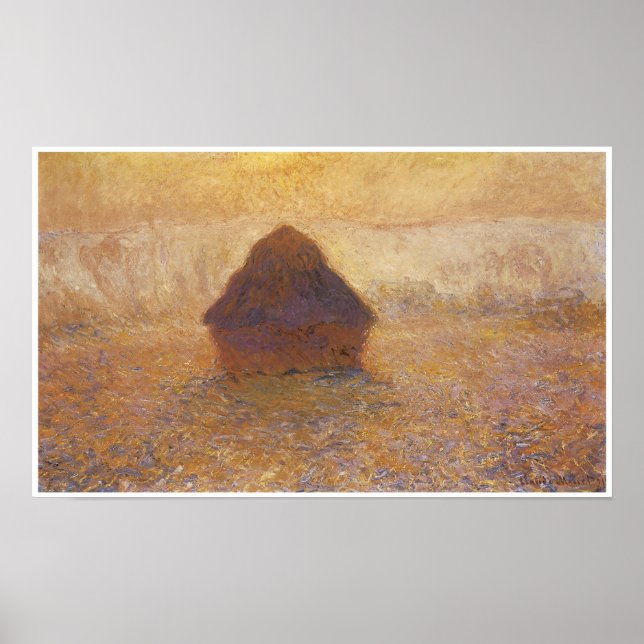 Affiche Wheatstack (Soleil dans la brume), 1891 (Devant)