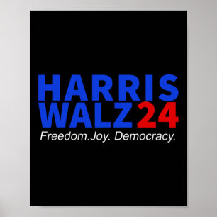 Affiche Wheimer24 Liberté Joy Démocratie Kamala Harris Wal
