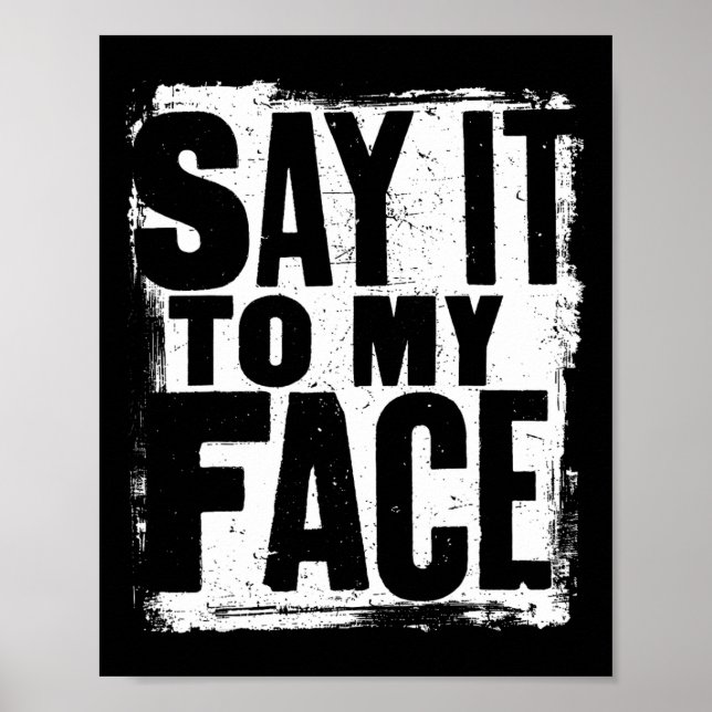 Affiche Wheimer Le Dire À Mon Visage Grunming Distressed S (Devant)