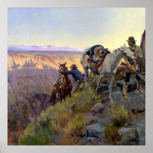 Affiche "When Shadows Hint Hint Death" de Charles M Russel