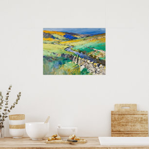 Affiche "Where Water Sings" - Un paysage du Yorkshire