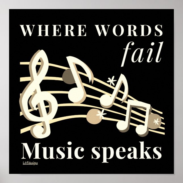 Affiche WHERE WORDS FAIL MUSIC PARLE un don inspirant (Devant)