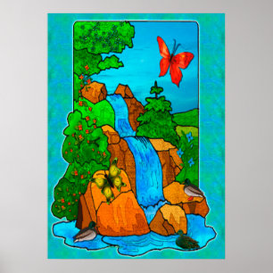 Affiche Whimsey Falls Nature Fantasy