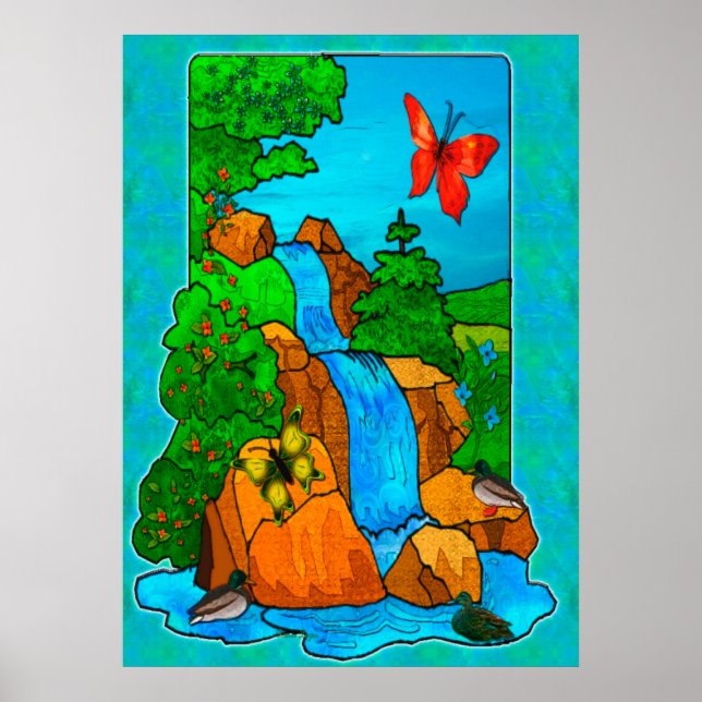 Affiche Whimsey Falls Nature Fantasy (Devant)