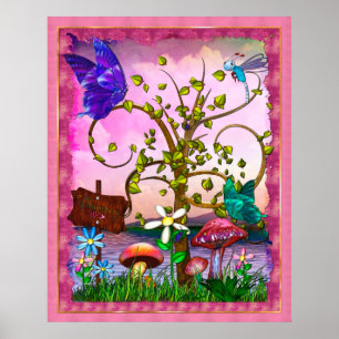 Affiche Whimsey Gardens Imaginaire Art