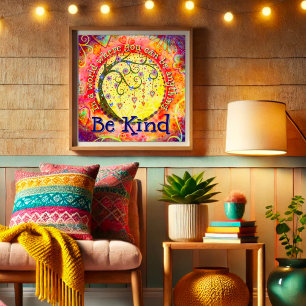 Affiche Whimsical "Be Kind" Inspirational Kindness School