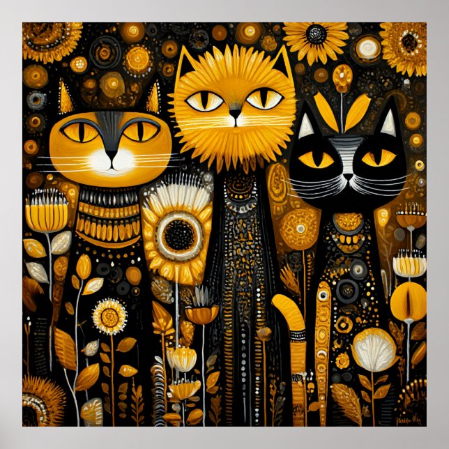 Affiche Whimsical Cats (Devant)