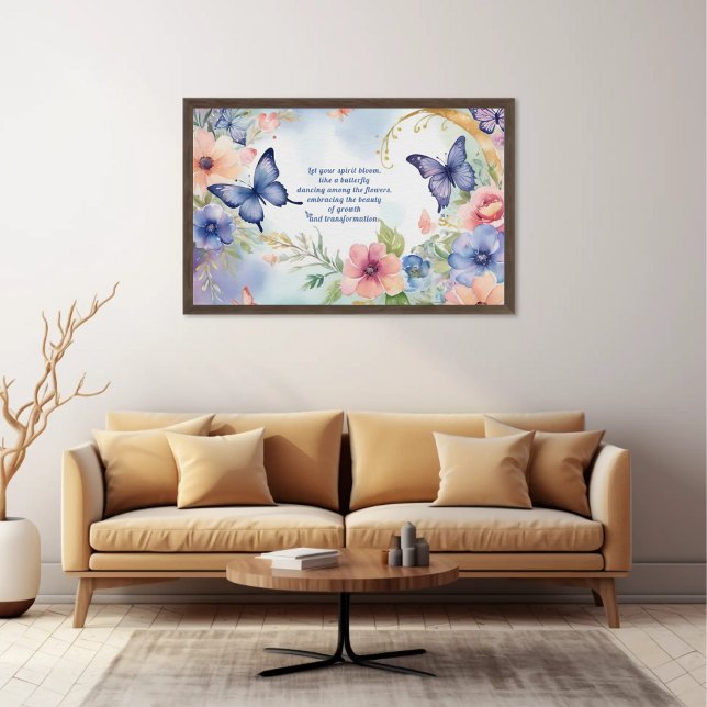 Affiche Whimsical Floral Butterfly Art Beauté intemporelle (Créateur téléchargé)