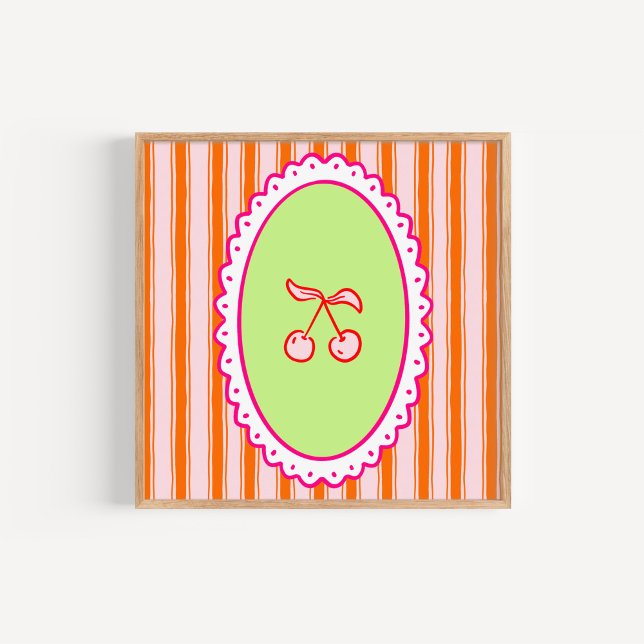 Affiche Whimsical Hand-Drawn Cherries Art (Créateur téléchargé)