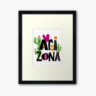Affiche Whimsical Love Arizona main tiré lettres