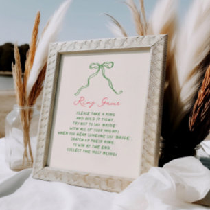 Affiche Whimsical Quirky manuscrit jeu de bague