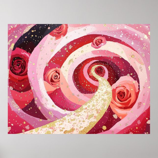 Affiche Whimsical roses garden (Devant)