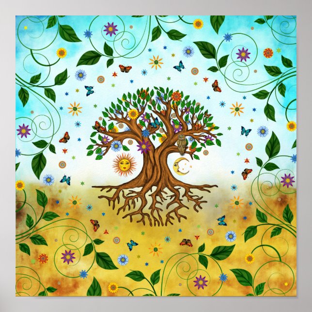 Affiche Whimsical Tree of Life (Devant)