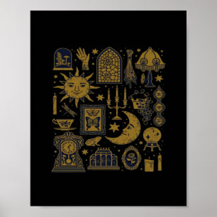 Affiche Whimsigoth Classic - Lunes Mystiques & Forêt