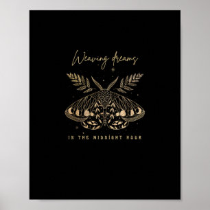 Affiche Whimsigoth Cottagecore Goblincore Mysical Moth Go