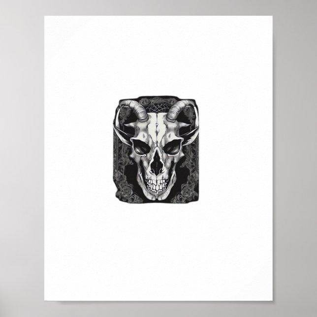 Affiche Whimsigoth Crâne Gothique esthétique Design classi (Devant)