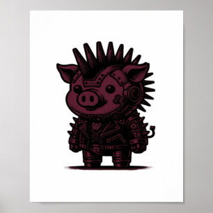 Affiche Whimsigoth Cyborg Sloth Art Vintage Design Classiq