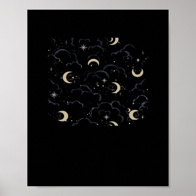 Affiche Whimsigoth Nuages Sun Moon Witchy (Devant)