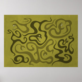Affiche Whimsigoth Serpents Et Tentacles En Amour