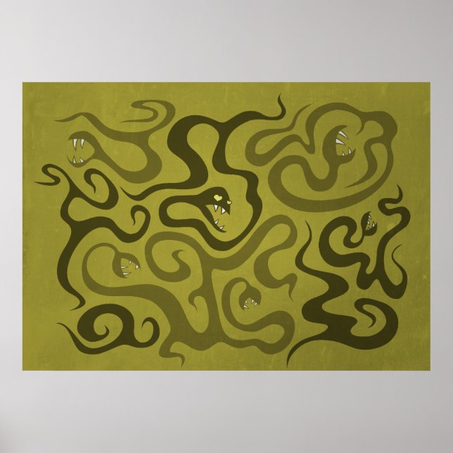 Affiche Whimsigoth Serpents Et Tentacles En Amour (Devant)
