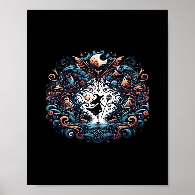 Affiche Whimsigoth sorcière dans un classique (Devant)