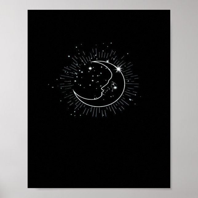Affiche Whimsigoth Starry Night Moon Witchy Classic (Devant)