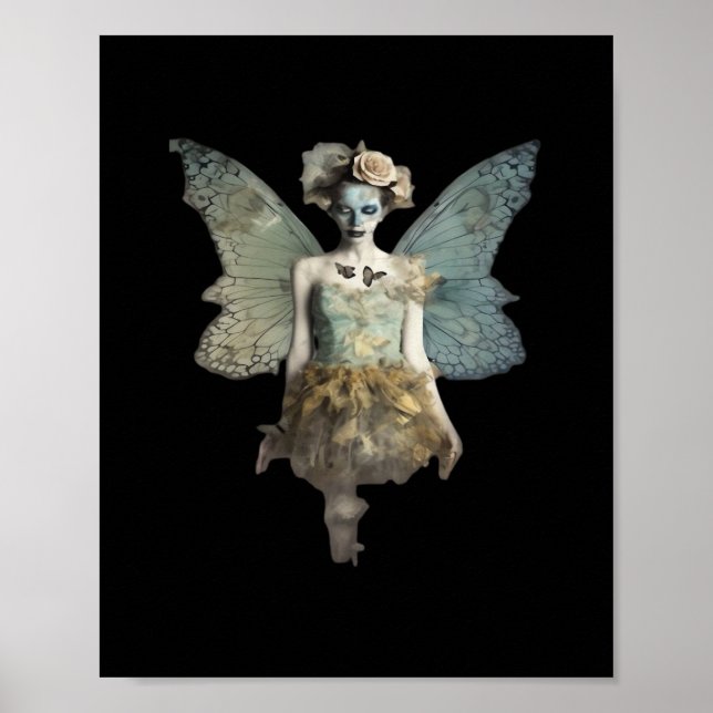 Affiche Whimsigoth Zombie Fairy Old Timey Gothique Moody A (Devant)