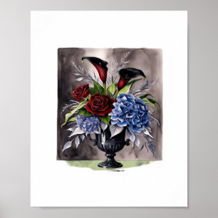 Affiche Whimsigothique - Gothique Floral Vase esthétique C